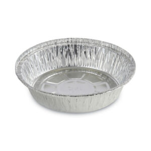 Boardwalk® Aluminum Round Container, 7 in, 500/Carton (BWKROUND7)