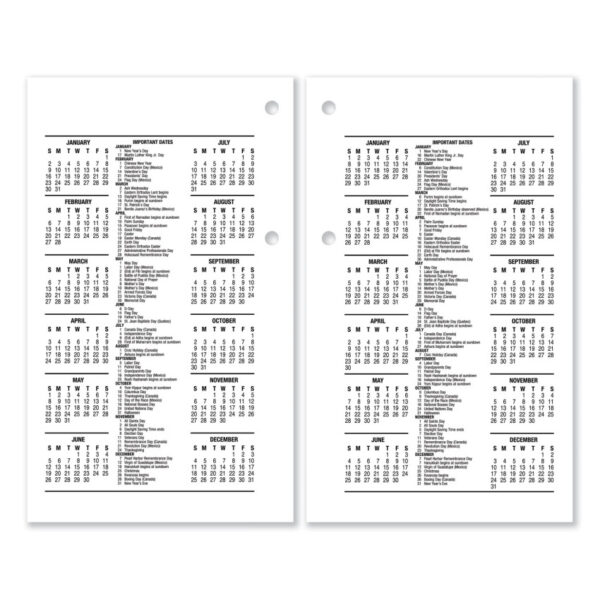 AT-A-GLANCE Desk Calendar Refill, 3.5 x 6, White Sheets, 12-Month (Jan to Dec): 2025 (E71750) - Image 4