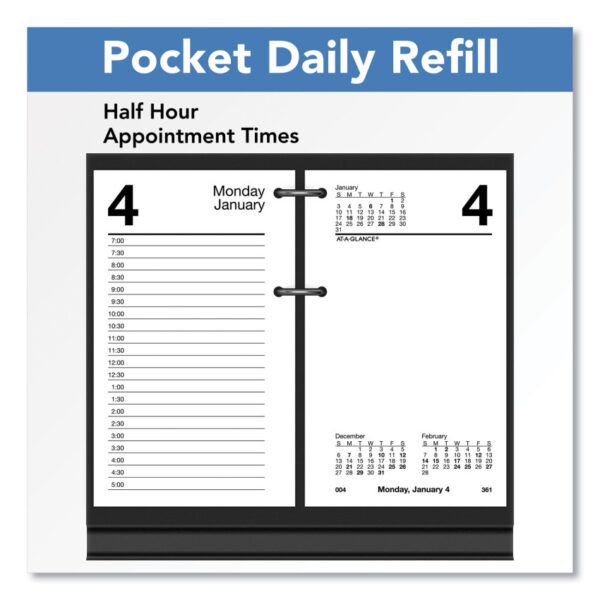 AT-A-GLANCE Desk Calendar Refill, 3.5 x 6, White Sheets, 12-Month (Jan to Dec): 2025 (E71750) - Image 3