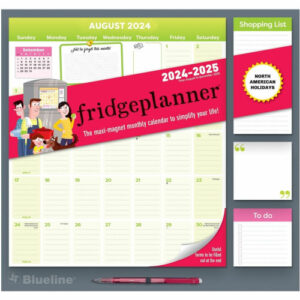 Blueline Fridgeplanner Magnet Calendar, 16-mo. 14"x13-1/2" , English (C174110A)